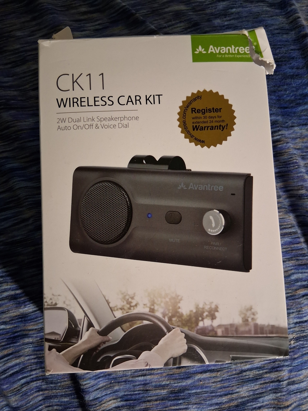 CK11 Wireless Car Kit Bluetooth Speakerphone - Black